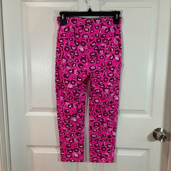 Lilly Pulitzer Weekender High Rise Crop Legging Don’t Be A Cheetah Size Small - Picture 6 of 10